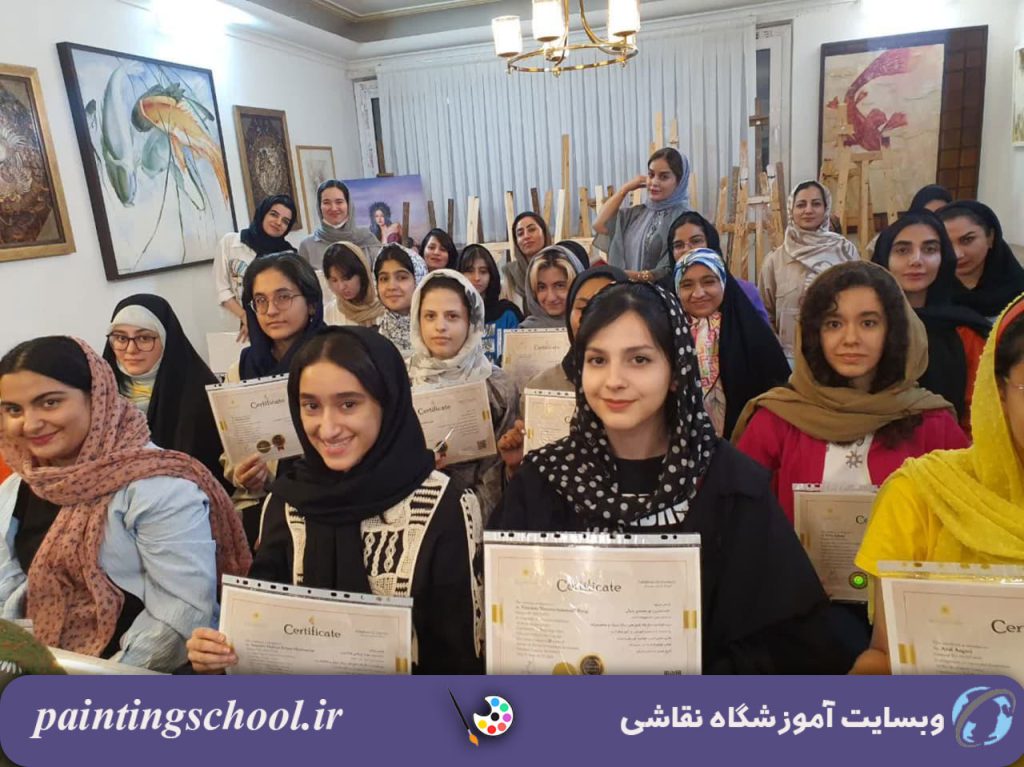 هنرجویان آموزشگاه نقاشی نعیمی ثانی در مشهد - وبسایت آموزشگاه نقاشی